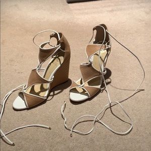 Vince Camuto wedge lace-up sandals